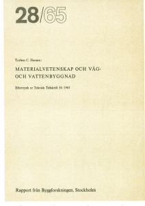Materialvetenskap och väg- och vattenbyggnad