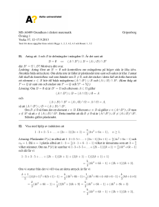 MS-A0409 Grundkurs i diskret matematik Gripenberg ¨Ovning 1