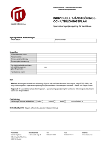 Individuell tjänstgörings
