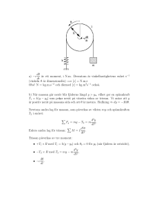 (vinkeln θ är dimensionslös) =⇒ [c] = Nm