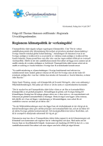 Fråga klimatpolitiken är verkningslös 160620