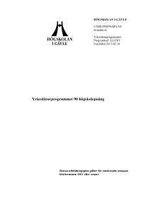 Utbildningsplan för Lärarprogrammet