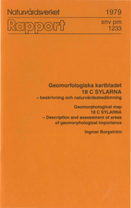 Geomorfologiska kartbladet 18 C SYLARNA