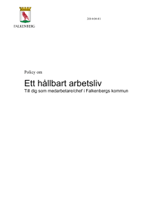 Ett hållbart arbetsliv