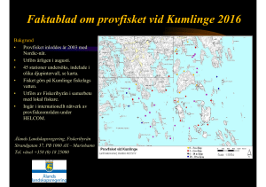 Faktablad om provfisket vid Kumlinge 2016