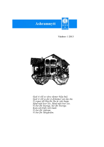 Ashram Nytt - Kristna Ashramrörelsen