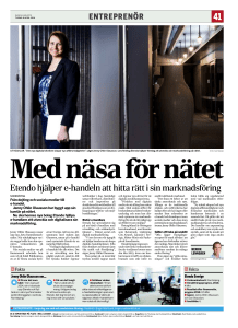 Etendo hjälper e-handeln att hitta rätt i sin marknadsföring