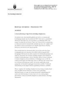 Mauretanien, MR-rapport 2010