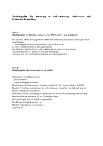 Rutiner gällande mobbning och annan kränkande behandling