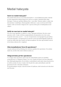 Information om operation av medial halscysta
