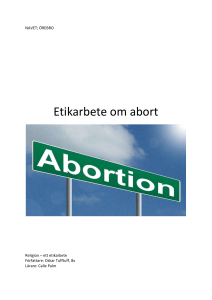 5. Min åsikt och mina argument om abort