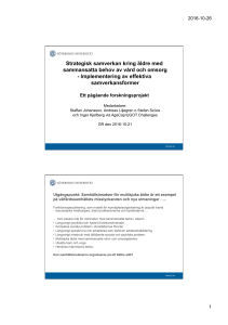 Strategisk samverkan kring äldre med sammansatta behov av vård