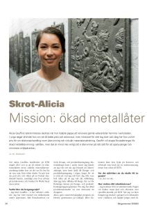 Intervju med Alicia Gauffin, doktor inom återvinning