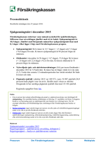 Sjukpenningtalet i december 2015