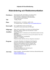 Inbjudan till Kurs/föreläsning