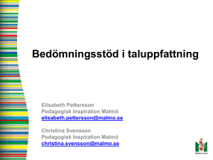 Bedömningsstöd i taluppfattning