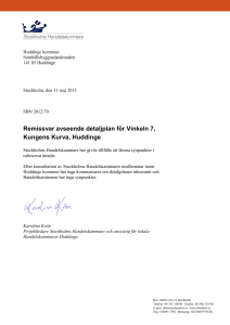 Remissvar avseende detaljplan för Vinkeln 7, Kungens Kurva
