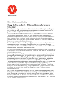 Stopp för köp av torsk – tillämpa