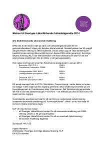 Motion om diskriminerande ekonomisk ersättning