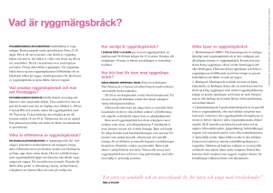 vad är ryggmärgsbråck? - Riksförbundet för Rörelsehindrade Barn