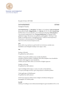 Kursplaner 2007/2008 EIT060