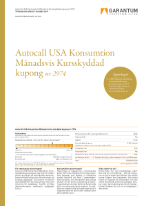 Autocall USA Konsumtion Månadsvis Kursskyddad kupong nr 2974