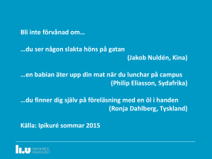 Information inför utlandsstudier 16/17