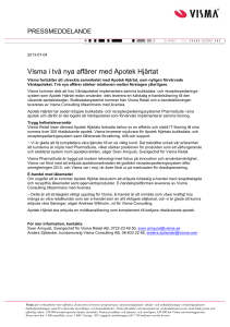 Visma i två nya affärer med Apotek Hjärtat