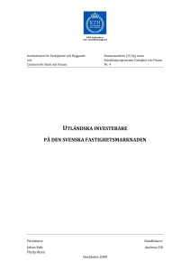 utländska investerare på den svenska fastighetsmarknaden