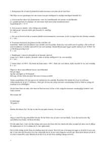 2. Redogörelse för ett antal fysikalisk/kemiska