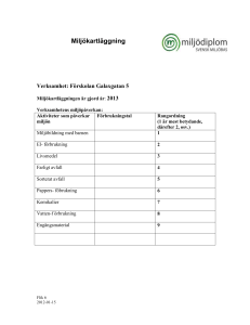 Kontaktlista för Miljödiplomering