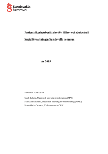 Patientsäkerhetsberättelse för Hälso