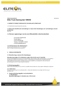 Säk data blad Elite Truck Semisyntet 10W40 ny 2015