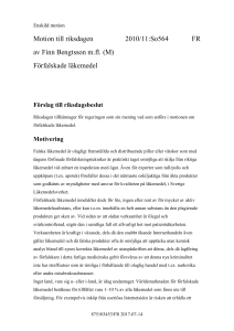 Förfalskade läkemedel - Riksdagens öppna data