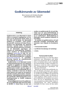 Godkännande av läkemedel – Läkemedelsboken 2014