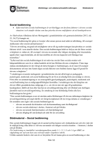 Stödmaterial social bedömning