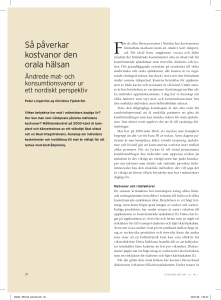 Så påverkar kostvanor den orala hälsan