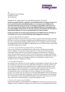 Medskick till regeringens jämställdhetspolitiska skrivelse