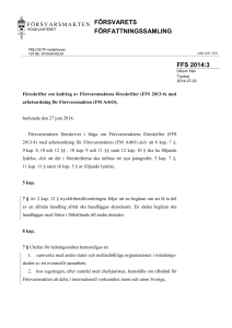 Mall för FFS - Försvarsmakten