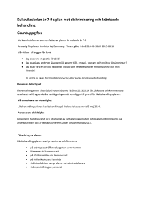 Kullaviksskolan år 7-9 s plan mot diskriminering och kränkande
