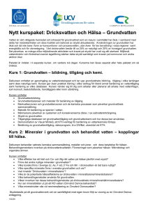 Nytt kurspaket: Dricksvatten och Hälsa – Grundvatten