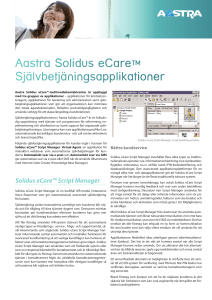 Aastra Solidus eCare™ Självbetjäningsapplikationer