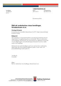 Rätt att underteckna vissa handlingar