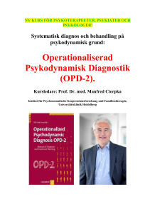 Diagnos och behandling på psykodynamisk grund
