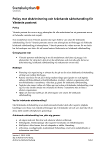 Policy mot diskriminering och kränkande