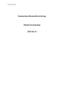 Gruppövning: Läkemedelsvärdering
