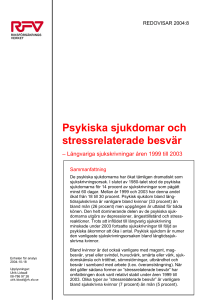 Psykiska sjukdomar och stressrelaterade besvär