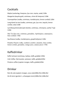 Cocktails Kaffedrinkar Drinkar