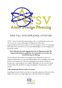 råd till asylsökande ateister