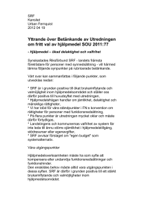 Här finns vårt remissvar - Synskadades Riksförbund